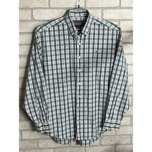 Vineyard Vines by Shep & Ian Shirt Men Size M LongSleeve Green Plaid Whale Shirt